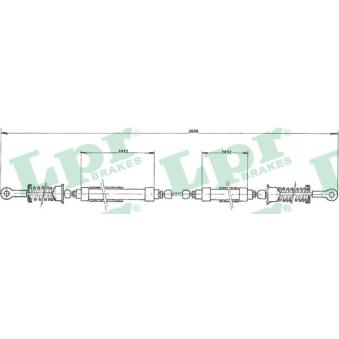 Tirette à câble, frein de stationnement LPR OEM 4406021