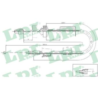 Tirette à câble, commande d'embrayage LPR C0199C