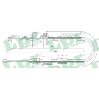 Tirette à câble, commande d'embrayage LPR [C0202C]