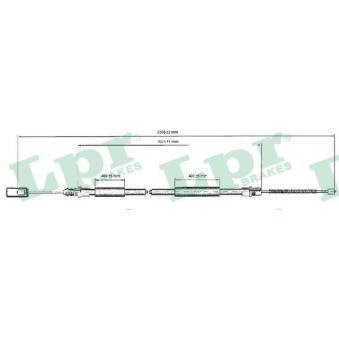 Tirette à câble, frein de stationnement LPR OEM 4745F3