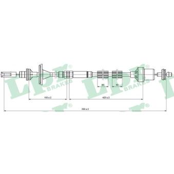 Tirette à câble, commande d'embrayage LPR C0215C