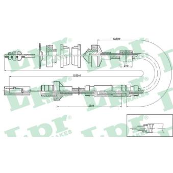 Tirette à câble, commande d'embrayage LPR OEM 2150P6