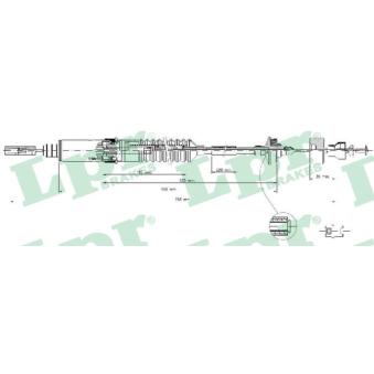 Tirette à câble, commande d'embrayage LPR OEM 2150AN