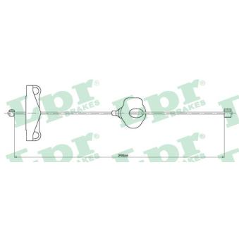 Tirette à câble, frein de stationnement LPR OEM 6750550
