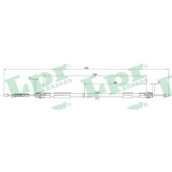 Tirette à câble, frein de stationnement LPR OEM 1048069