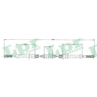 Tirette à câble, frein de stationnement LPR C0276B