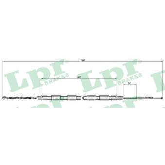 Tirette à câble, frein de stationnement LPR OEM 179609721