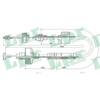 Tirette à câble, commande d'embrayage LPR [C0309C]
