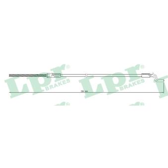 Tirette à câble, frein de stationnement LPR C0329B pour CHEVROLET EPICA 1.9 TDI - 110cv