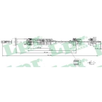 Tirette à câble, commande d'embrayage LPR OEM 2150R2 Tirette à câble, commande d'embrayage LPR OEM 2150R2