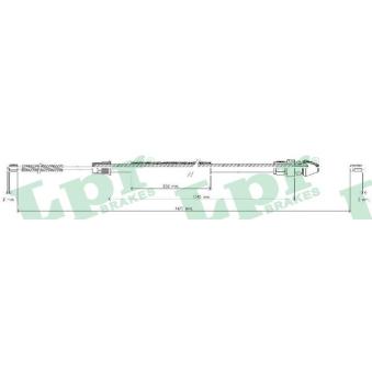 Tirette à câble, frein de stationnement LPR OEM 4500251