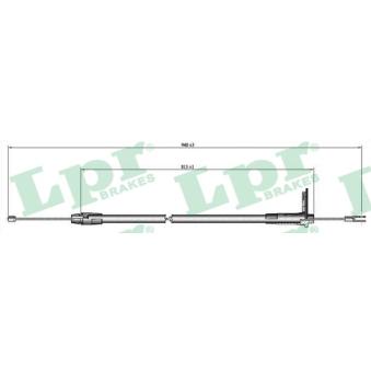 Tirette à câble, frein de stationnement LPR OEM 2034200285