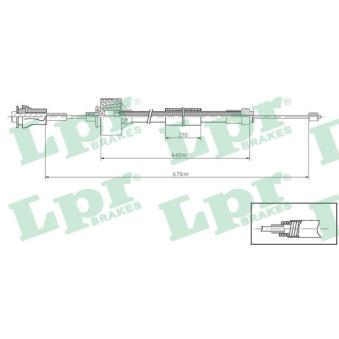 Tirette à câble, commande d'embrayage LPR OEM 6025002522