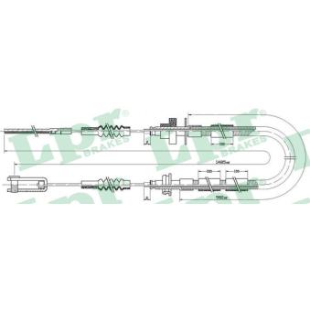Tirette à câble, commande d'embrayage LPR C0433C pour MERCEDES-BENZ 100 D - 72cv