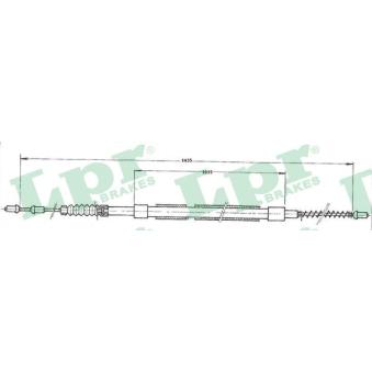 Tirette à câble, frein de stationnement LPR C0438B pour MERCEDES-BENZ 100 D - 72cv