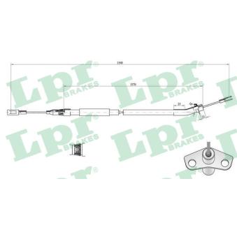 Tirette à câble, frein de stationnement LPR OEM 9014202885