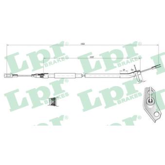 Tirette à câble, frein de stationnement LPR [C0446B]