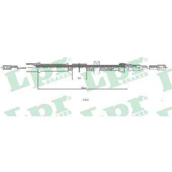 Tirette à câble, frein de stationnement LPR OEM 6384270338