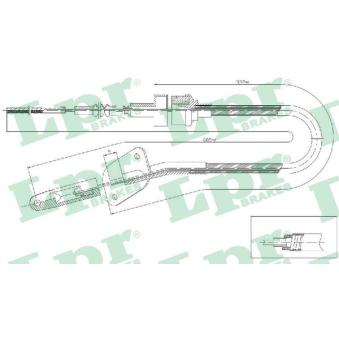 Tirette à câble, commande d'embrayage LPR OEM 7521110