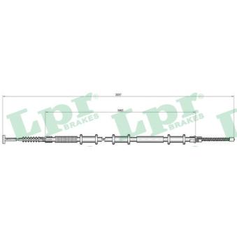 Tirette à câble, frein de stationnement LPR C0470B pour FIAT MULTIPLA 1.9 JTD 105 - 105cv