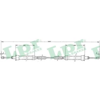 Tirette à câble, frein de stationnement LPR [C0523B]