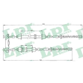Tirette à câble, frein de stationnement LPR OEM 522641