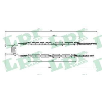 Tirette à câble, frein de stationnement LPR OEM 522456