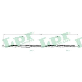 Tirette à câble, frein de stationnement LPR [C0552B]