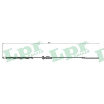 Tirette à câble, frein de stationnement LPR OEM 522571