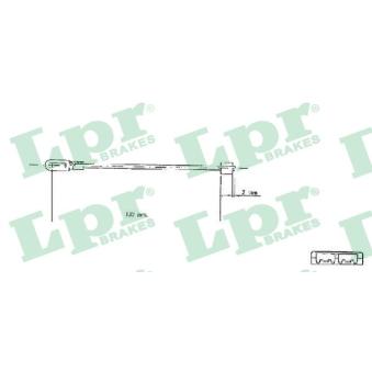 Tirette à câble, frein de stationnement LPR C0578B pour OPEL VECTRA 1.6 i - 75cv