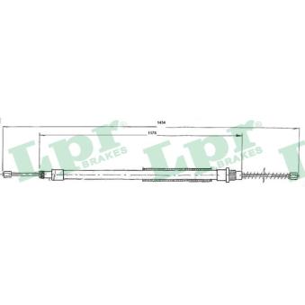 Tirette à câble, frein de stationnement LPR C0623B pour PEUGEOT 607 1.6 - 92cv