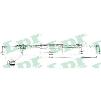 Tirette à câble, frein de stationnement LPR [C0630B]