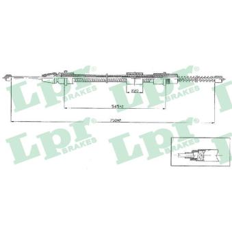 Tirette à câble, frein de stationnement LPR [C0634B]