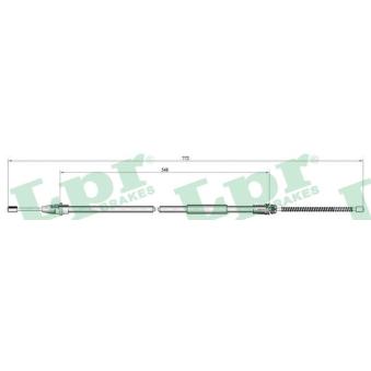 Tirette à câble, frein de stationnement LPR C0639B pour PEUGEOT 406 2.2 - 158cv