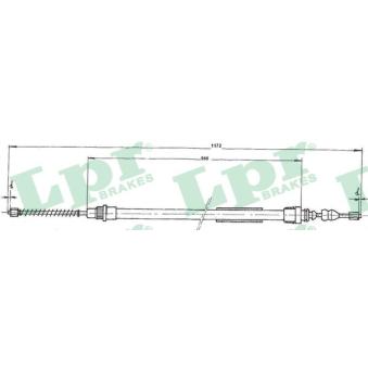 Tirette à câble, frein de stationnement LPR C0722B