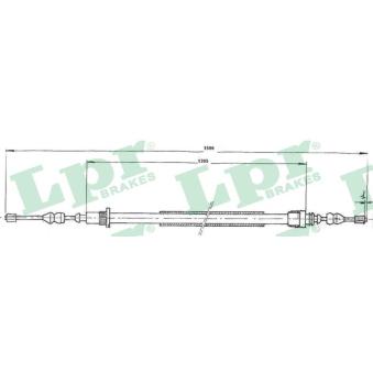Tirette à câble, frein de stationnement LPR C0727B