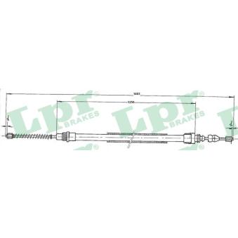 Tirette à câble, frein de stationnement LPR C0732B