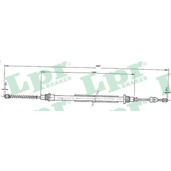 Tirette à câble, frein de stationnement LPR OEM 7700732031