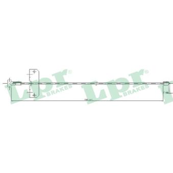 Tirette à câble, frein de stationnement LPR OEM 4408730