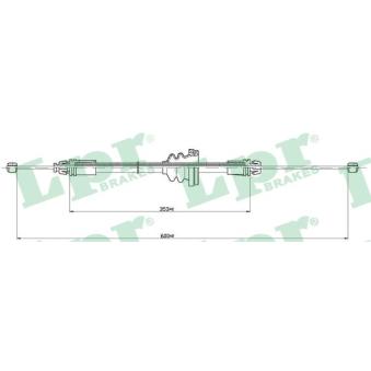Tirette à câble, frein de stationnement LPR [C0754B]