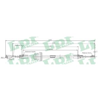 Tirette à câble, frein de stationnement LPR OEM 4408735