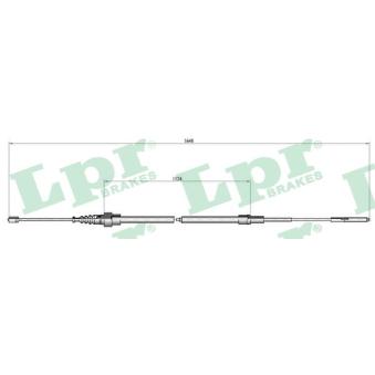 Tirette à câble, frein de stationnement LPR OEM 6N0609721K