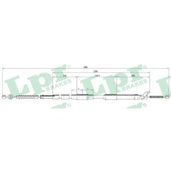 Tirette à câble, frein de stationnement LPR OEM 4642012400