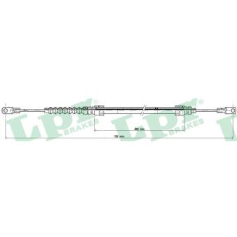 Tirette à câble, frein de stationnement LPR OEM 68190339