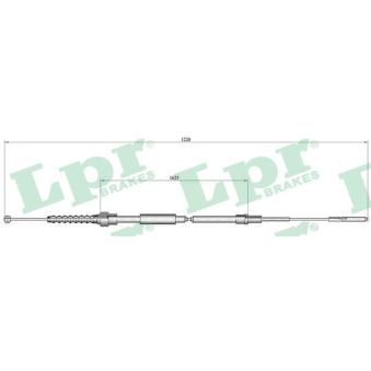 Tirette à câble, frein de stationnement LPR OEM 191609721F