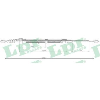 Tirette à câble, frein de stationnement LPR OEM 1J0609721E