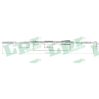 Tirette à câble, frein de stationnement LPR C0962B pour SEAT CORDOBA 1.9 TDI - 110cv