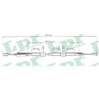 Tirette à câble, frein de stationnement LPR OEM 4745Z9
