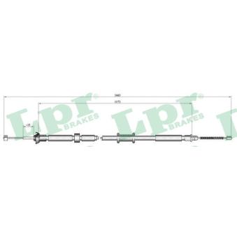 Tirette à câble, frein de stationnement LPR OEM 51786840