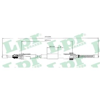 Tirette à câble, frein de stationnement LPR OEM 4745H7